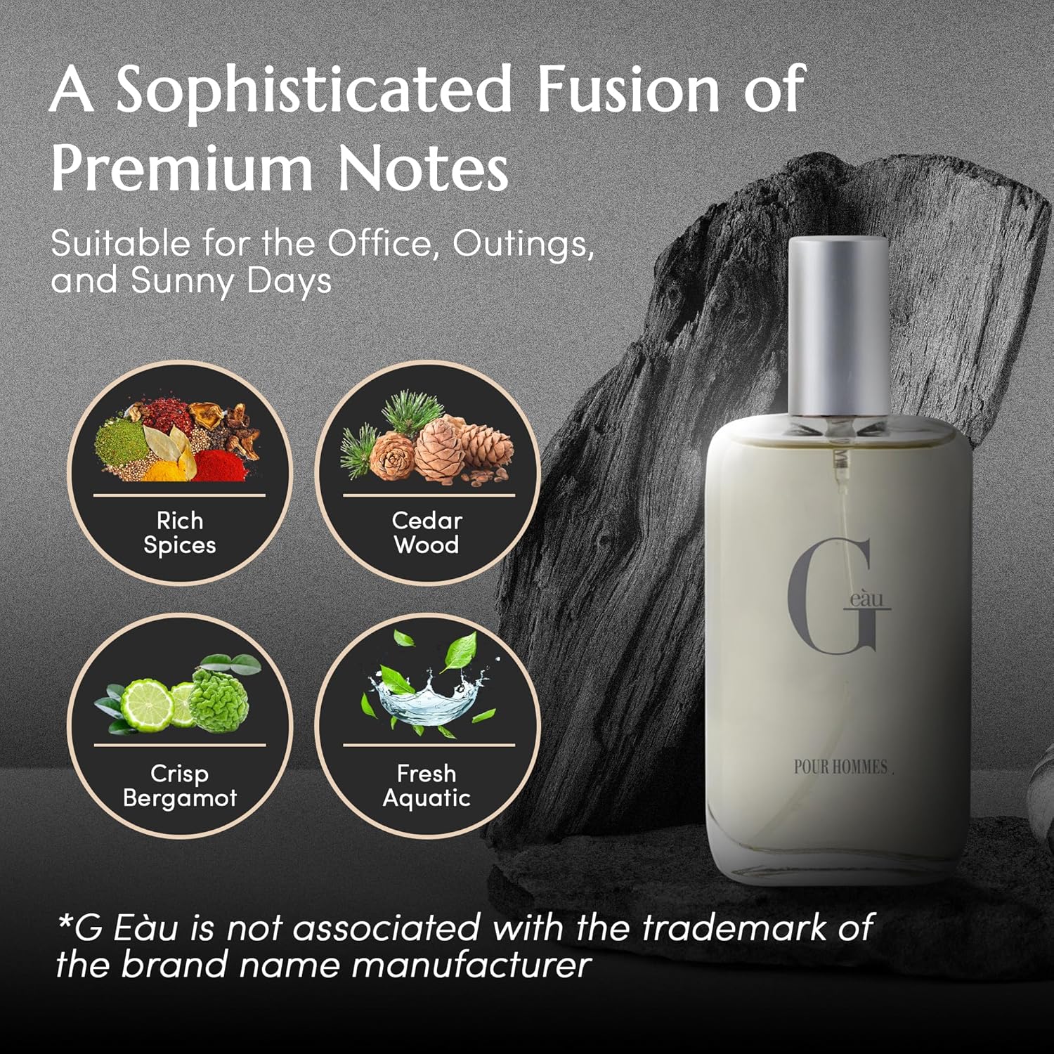 PB ParfumsBelcam G eàu Eau de Toilette Perfume Spray for Men - 3.4 Fl Oz Affordable Long Lasting Cologne, Modern Masculine Scent with Woody Citrus Fragrance Made with Premium Oils for All Day Use