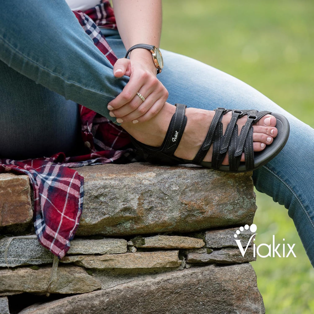 Viakix Womens Sport Sandal – Comfortable Athletic Stylish Hiking Shoes, With Arch Support, Outdoors, Walking, Water, River, Trekking