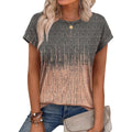 Alaroo Womens Summer Tops Short Sleeve Shirts Crew Neck Cute Trendy Tunic Blouses (S-3XL) Print 16