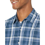 Amazon Essentials Men'S Regular-Fit Short-Sleeve Poplin Shirt, Collared, Washed