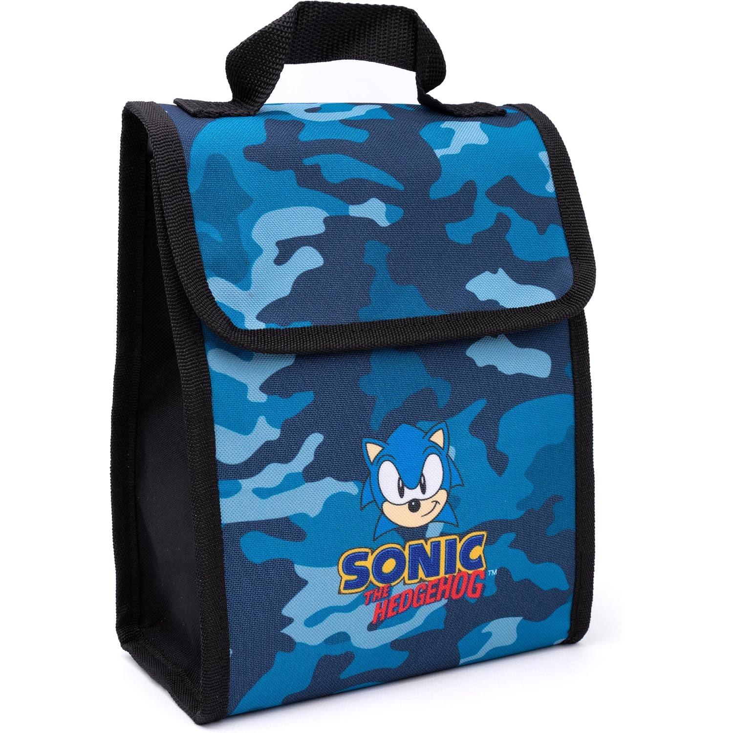 Sonic The Hedgehog Boys Backpack | Kids Navy Camo School Rucksack Pencil Case, Water Bottle | Game Merchandise, Blue, One Size, ['Rucksack']