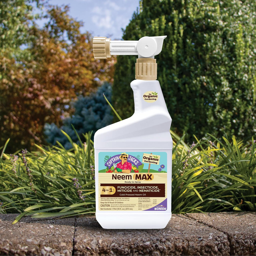 Bonide Captain Jack'S Neem Max, 16 Oz Ready-To-Spray Neem Oil | Cold Pressed, Multi-Purpose Insecticide, Fungicide, Miticide And Nematicide, For Organic Gardening