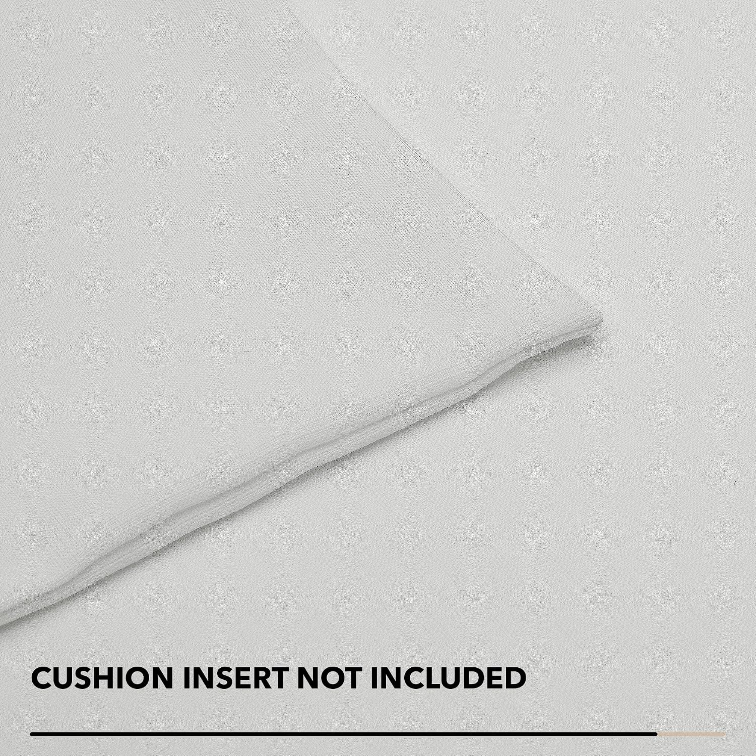Deconovo Throw Pillow Covers 18 X 18 Inch Set Of 4, Covers Only No Insert, Faux Linen Decorative Square Pillowcases With Hidden Zipper For Couch Sofa Bed Living Room, Natural White (Warm Off-White)