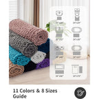 Ilango Bathroom Rugs Dark Grey 32X20,Extra Soft Absorbent Chenille Bath Rugs,Thick Non-Slip Shaggy Bath Mat,Machine Washable Quick Dry Bath Mats For Bathroom Floor, Tub, Shower Accessories