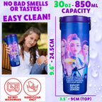 Kpop Demon Hunters 30Oz Tumbler With Straw And Handle For Girls, Teens, Insulated Stainless Steel Travel Mug, Gifts For Girls