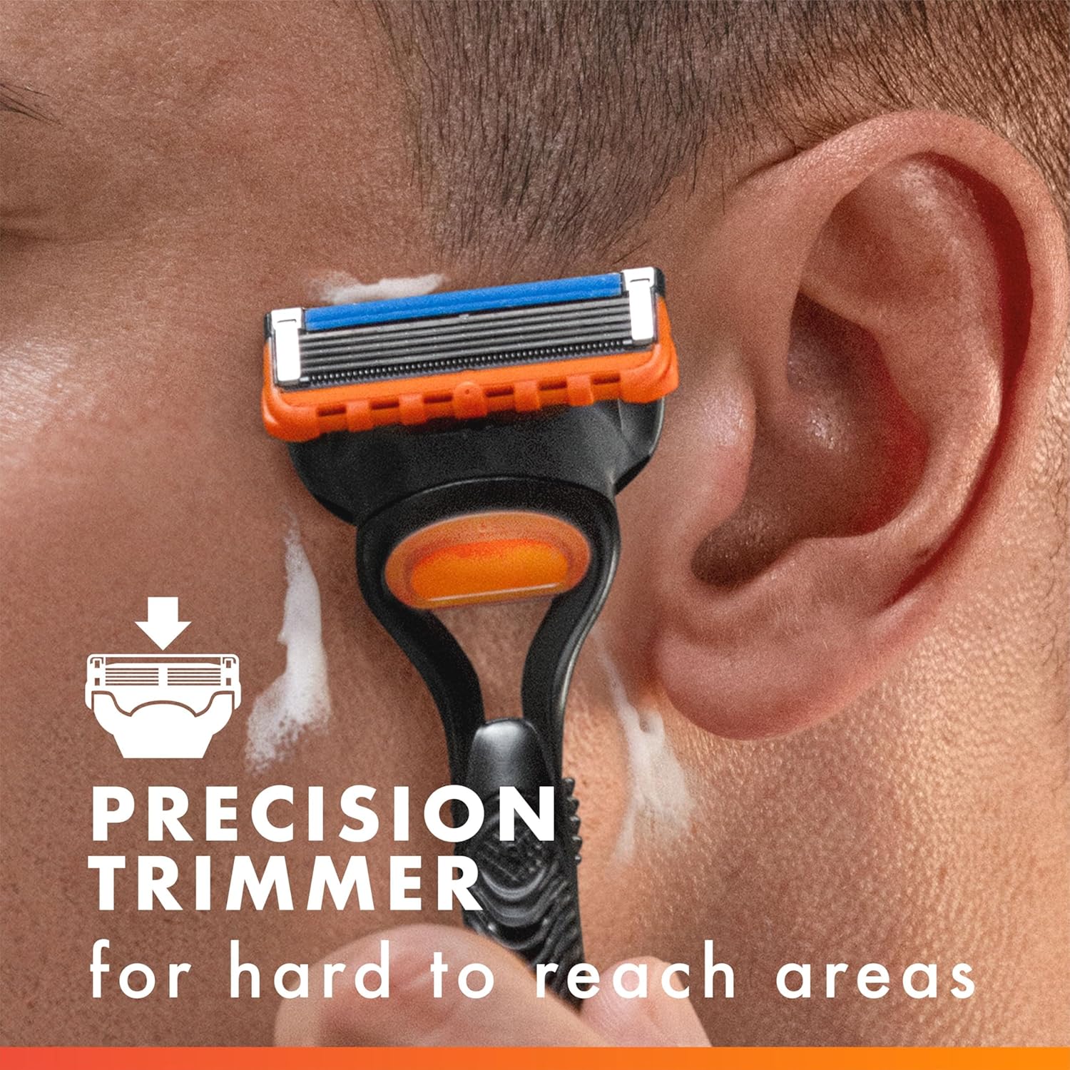 Gillette Fusion5 Razors for Men, 1 Razor, 4 Blade Refills, Lubrastrip for a More Comfortable Shave