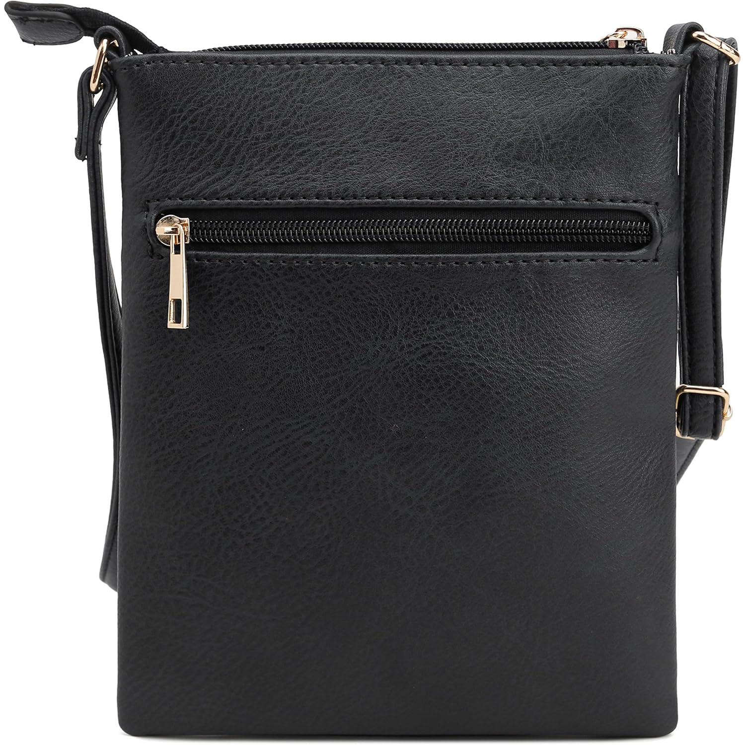 DELUXITY Crossbody Purse Bag Shoulder Bag Multi Pocket Zipper Purse | Black