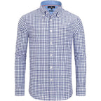 Alimens & Gentle Men'S Plaid Button Down Shirts Cotton Long Sleeve Dress Shirts Regular Fit Gingham Shirts