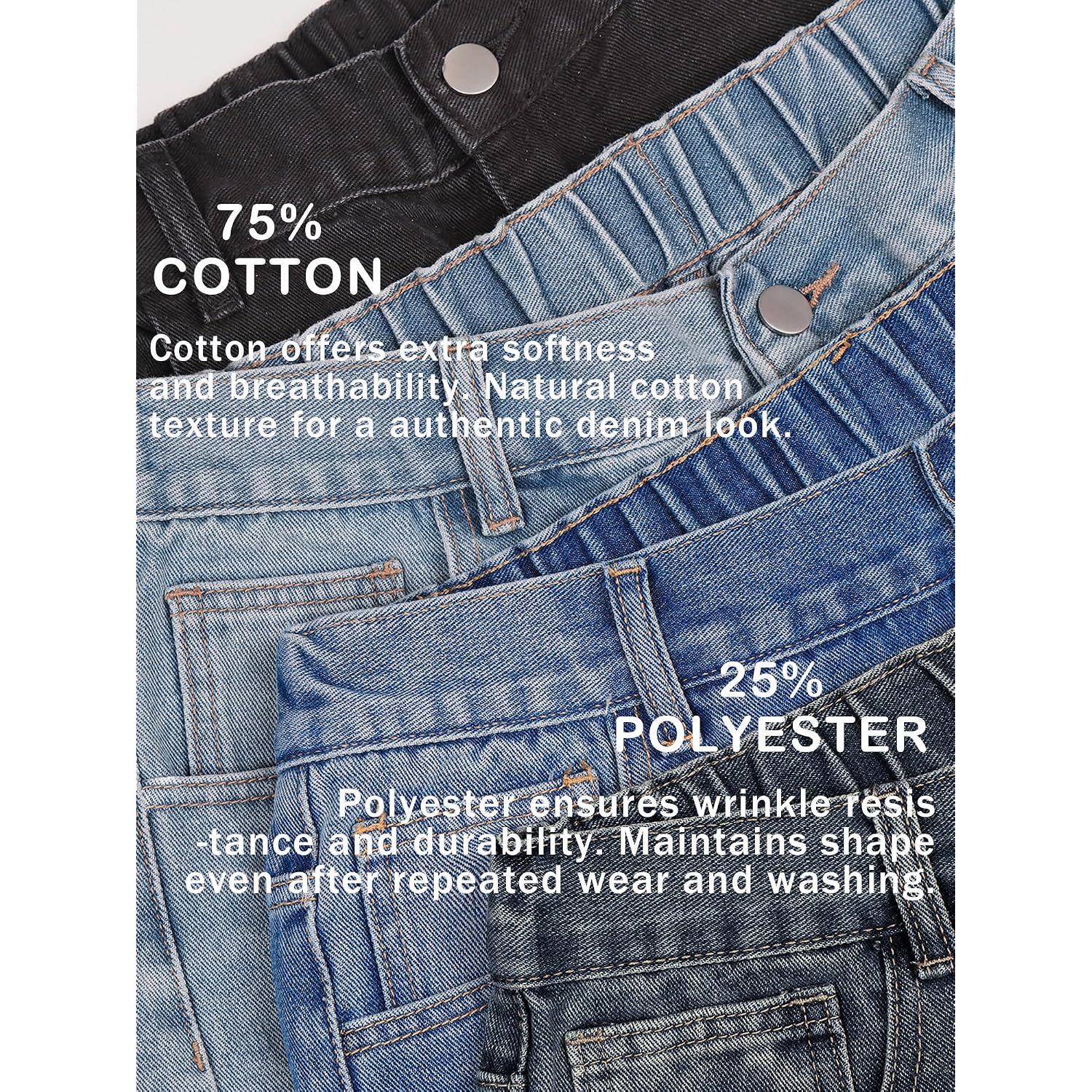 Comdecevis Men'S Baggy Jean Shorts Loose Fit Streetwear Jorts | 75% Cotton, 25% Polyester, Vintage Wash Denim, Breathable And Comfortble, Daily Casual And Outdoor