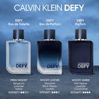 Calvin Klein Defy Eau de Toilette – Woody Men's Cologne – With Notes of Bergamot Oil, Lavender Absolute & Vetiver Oil – Long Lasting Fragrance