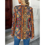 Womens Roll Up Long Sleeve Tops V Neck Shirts Dressy Casual Work Blouses S-2XL