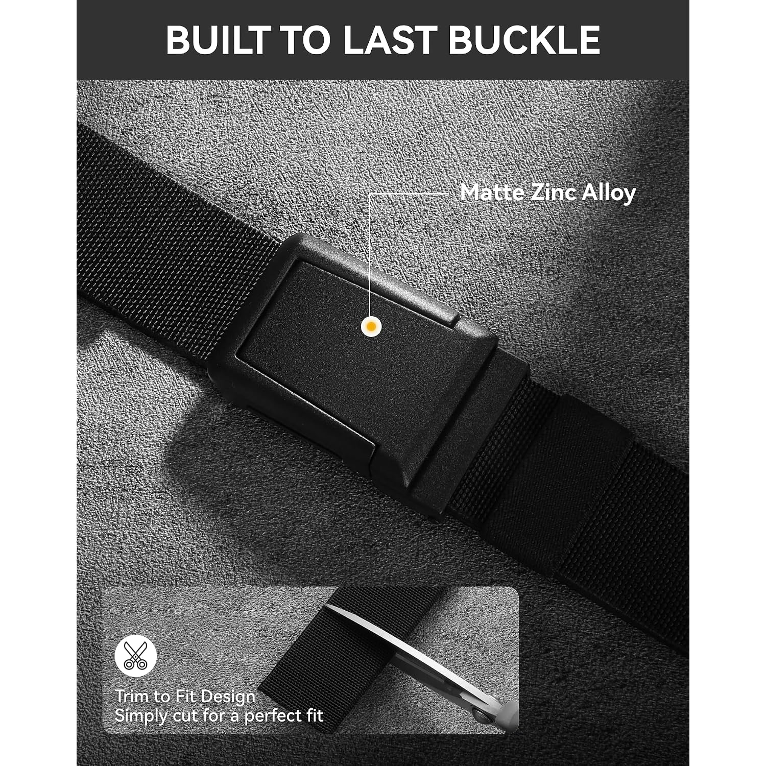 Chaoren Tactical Belt Men - 1.5" Stretch Work Belt With Zinc Alloy Buckle | Quick Release, Zinc Alloy Buckle, Heavy Duty, Stretchy Nylon, Military, Hiking, Edc, Emt, Ems