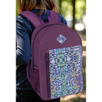 24 Pack 19" Bulk Padded Back Backpacks For Kids Bookbags, 8 Prints | Wholesale School Bags For Middle & High Students, 8 Assorted Prints, Heavy Duty Bags For Charity Giveaways & Supplies