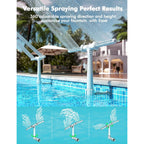 Adjustable Dual Spray Pool Fountain For Above Ground & Inground Pools | Waterfall Pool Sprinkler Fountain, 360° Adjustable Direction And Height, Pool Cooling, Cross And Parallel Spray Modes