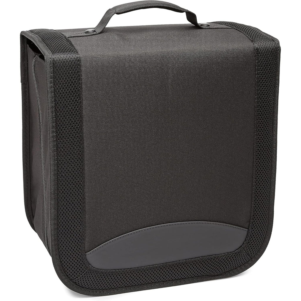 Amazon Basics Polyester CD/DVD Portable Storage Binder with Handle, 400-Capacity, Black