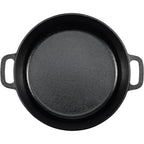 Amazon Basics Pre-Seasoned Cast Iron Dutch Oven Pot with Lid and Dual Handles, Oven Safe, Heavy-Duty, 7-Quart, Round, Black