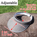 3 Pieces Clip On Visors Women Men Visor Sun Hats Hat Outdoor Sports Golf Beach Travel Tennis Cap