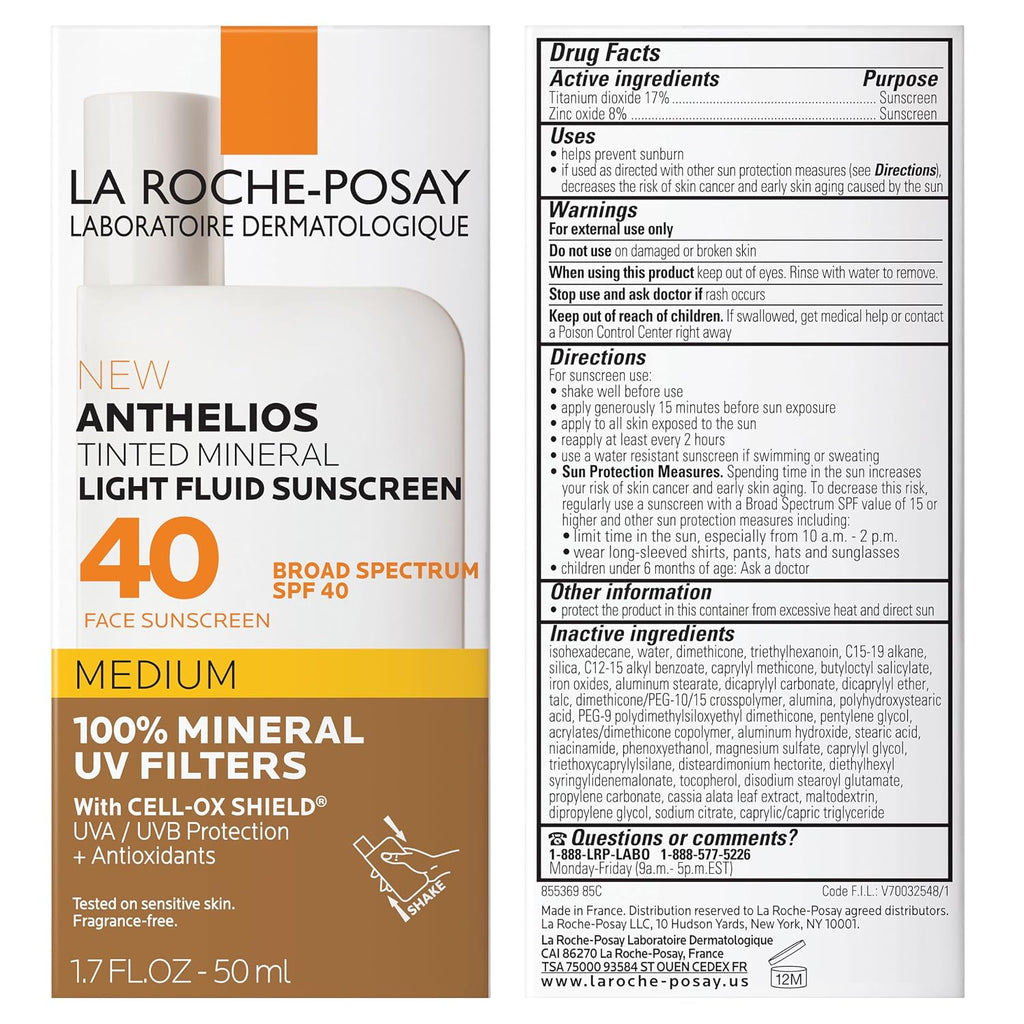 La Roche Posay Anthelios 50 Mineral Tinted Ultra Light Sunscreen Fluid