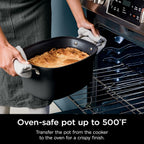Ninja® 12-in-1 PossibleCooker™ PLUS | 8.5-qt - Sous Vide & Proof Multi-Cooker | Slow Cooker, Dutch Oven & More | Glass Lid & Integrated Spoon | Nonstick | Oven Safe Pot to 500°F | Black | MC1010