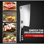 Utopia Kitchen 7 inch Cleaver Knife Stainless Steel Chef Butcher Knives for Meat, Vegetable Multipurpose Kitchen Chef Knife Chopping Bone