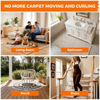 Double Sided Carpet Tape, 2 Inch X 12 Yards Rug Tape For Hardwood Floors, Heavy Duty Anti Slip Grip For Area Rugs, Residue Free, Wood Safe, Easy Removal For Tile And Laminate