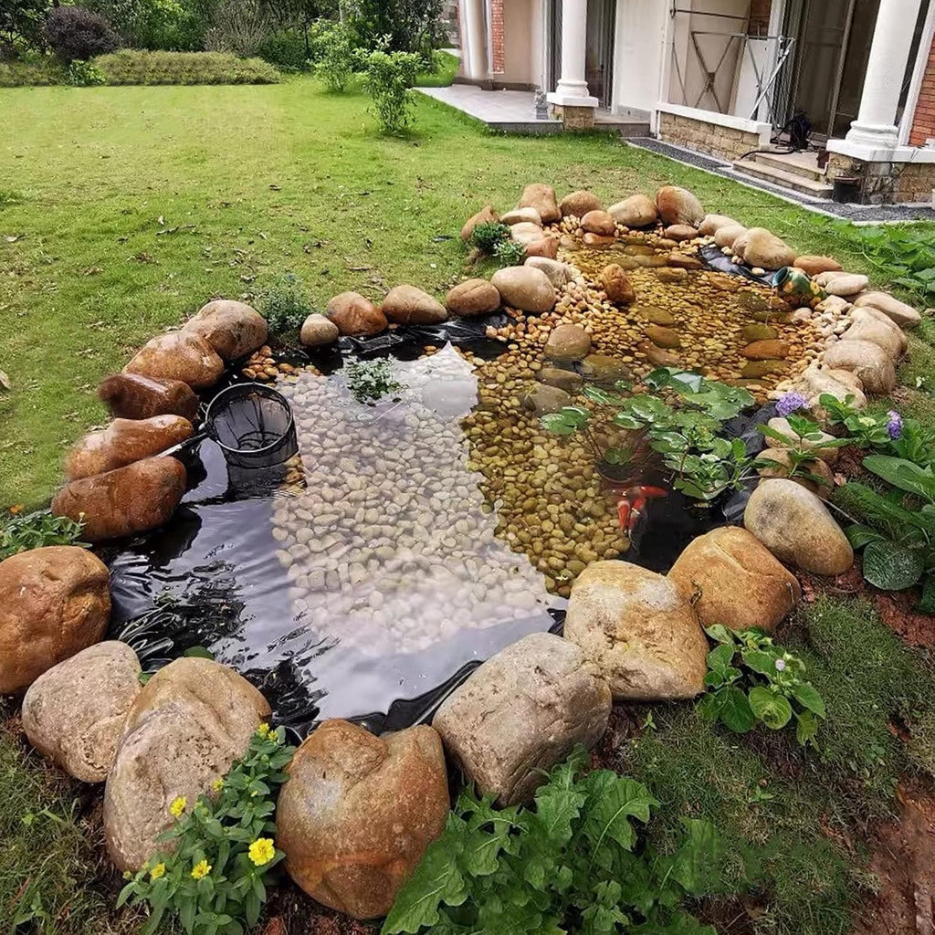 Adroiteet 10 X 15 Ft Pond Liner, 20 Mil Hdpe Pond Liners For Outdoor Ponds | Fish Pond Aquaculture Koi Ponds For Garden Landscape Fountain Waterfall