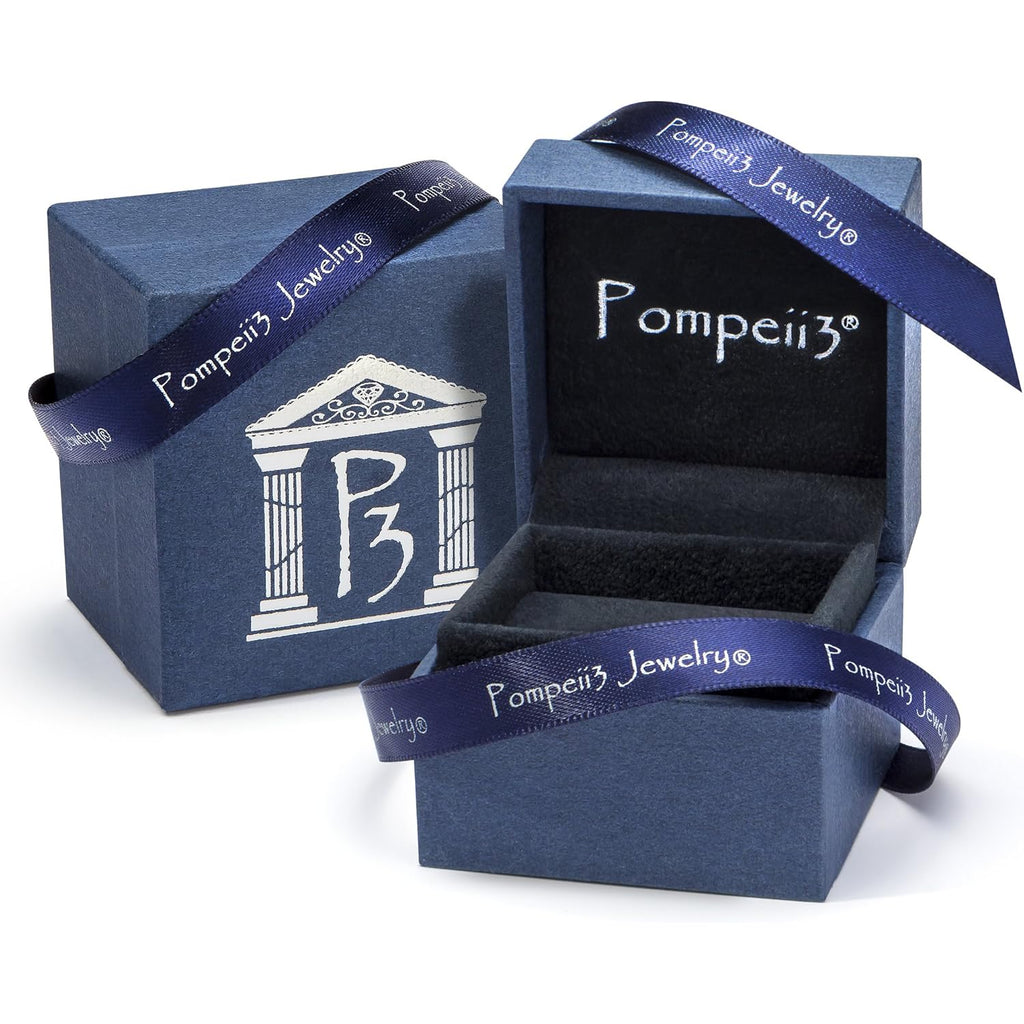 Pompeii 1 1/2ct Diamond Halo Earring Studs Jackets 14k White Gold (6-6.7mm)