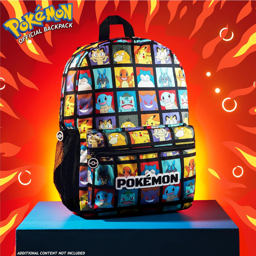 Pokemon Backpack For Kids Teens Pikachu Anime School Bag Daypack Backpacks For Daycare Sports School Supplies Gifts For Kids (Multi)