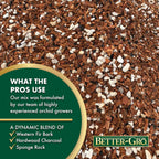 Better-Gro Special Orchid Mix - Premium Grade Orchid Bark Potting Mix For Potting, Repotting, Enhanced Drainage, Air Flow & Root Ventilation, Ideal For Phalaenopsis, Cattleyas, Dendrobiums - 4 Quarts