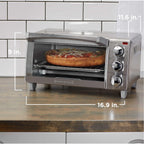 BLACK+DECKER 4-Slice Toaster Oven with Natural Convection, Stainless Steel, TO1760SS (TO1760SST-1)