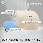 Funky Junque Trucker Hat Women Men 2-Tone Baseball Cap – Vintage Western Style Embroidered Snapback, Premium Cotton Blend