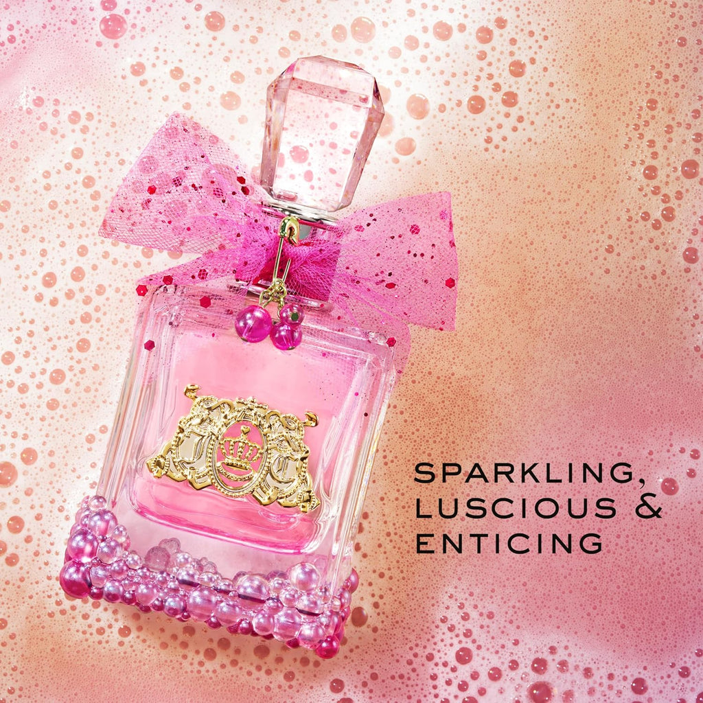 Juicy Couture Viva La Juicy Le Bubbly Eau De Parfum, Luxury Women's Perfume with Notes of Champagne Inspired Pink Berries, Gardenia, Jasmine & Amber - Fruity & Sweet, EDP Spray