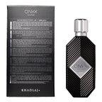 Khadlaj Onyx Silver – Fresh, Spicy, Woody, Amber – Eau de Parfum Spray Long-Lasting Fragrance for Men, 3.4 Ounce / 100ml