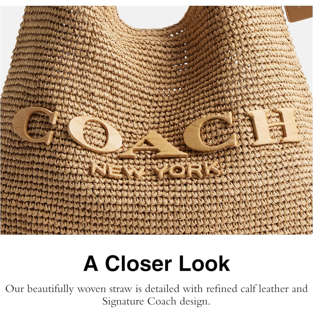 COACH Brooklyn Shoulder Bag 39 in Straw