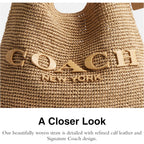COACH Brooklyn Shoulder Bag 39 in Straw