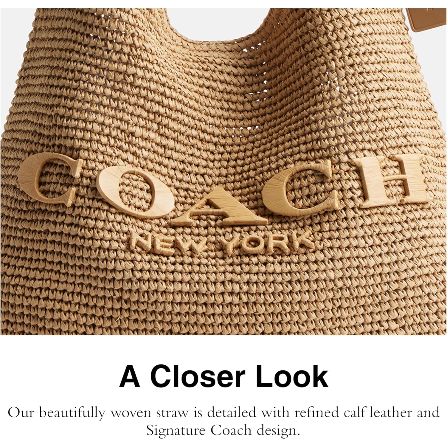 COACH Brooklyn Shoulder Bag 39 in Straw