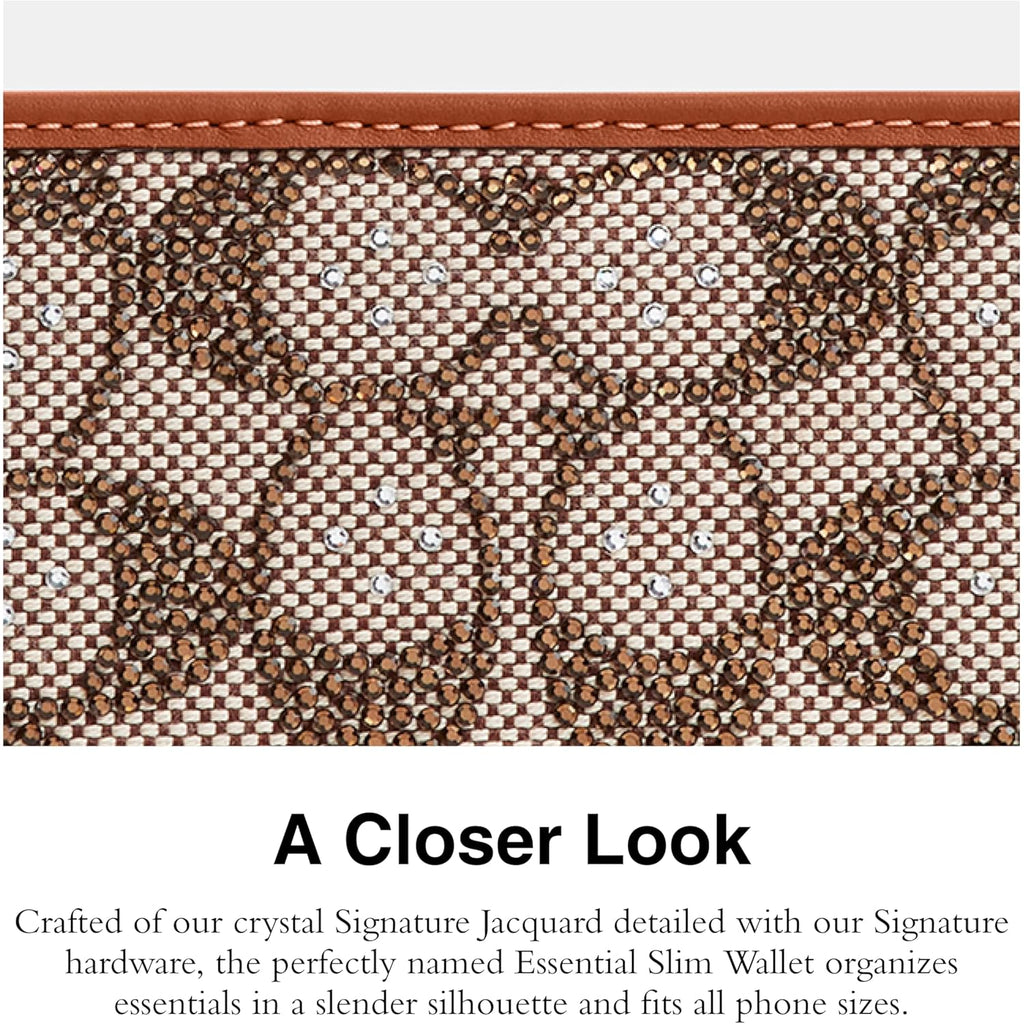 COACH Crystal Signature Jacquard Essential Slim Wallet