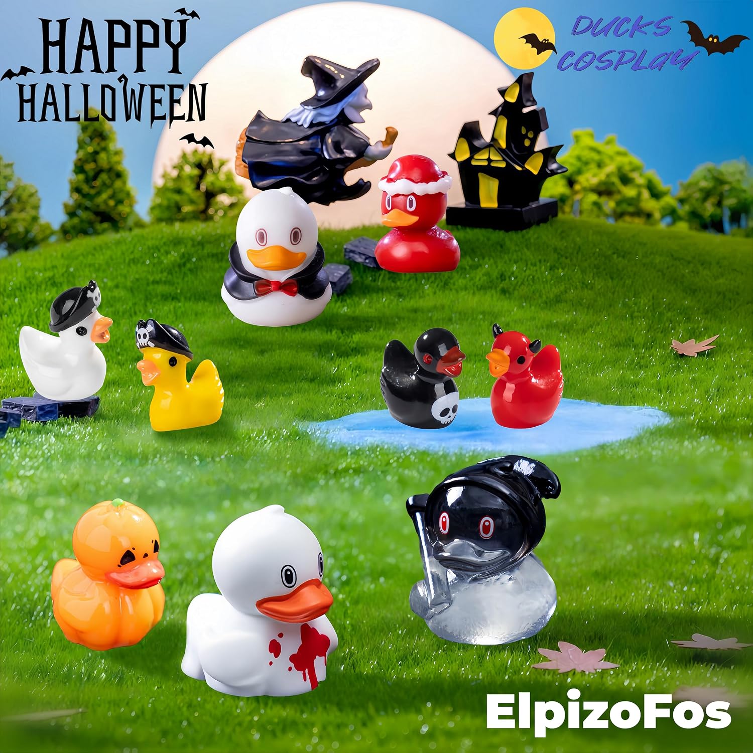 100Pcs Various Multicolor Mini Resin Ducks, Tiny Ducks To Hide, Mini Resin Animal Miniature Figurines For Fairy Garden Accessories Aquarium Landscape Bonsai Potted Dollhouse Decor
