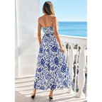 Prettygarden Womens 2026 Spring Boho Maxi Dress Eyelet Floral Long Flowy Sundresses Summer Beach Vacation Clothes
