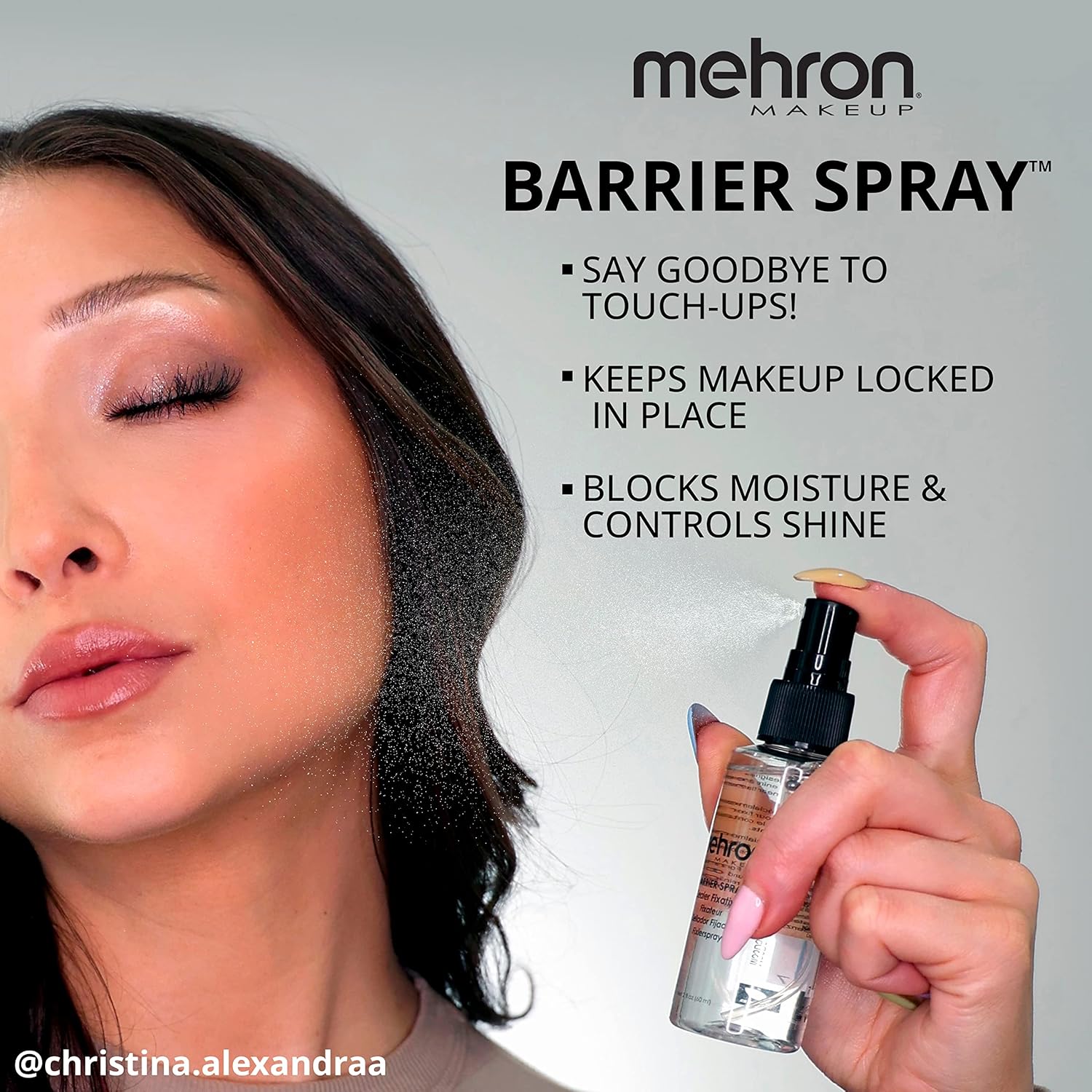 Mehron Makeup Paradise Makeup AQ & Barrier Spray Combo Pack | Before & After Setting Spray 2 fl oz (60 ml) Plus Pro Size Water Activated Face Paint & Body Paint 1.4 oz (40 g) (Purple)