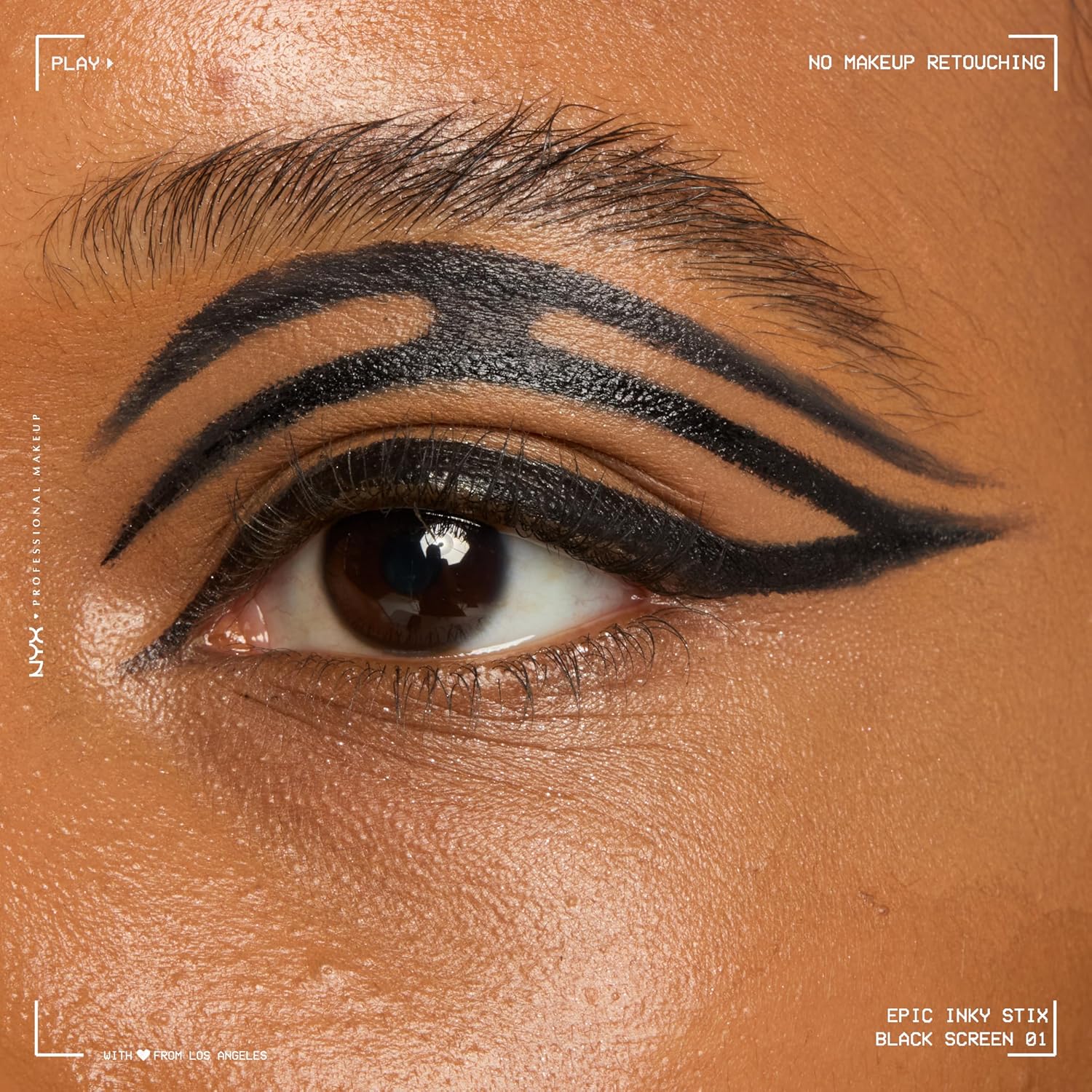 NYX PROFESSIONAL MAKEUP Epic Inky Stix Eyeliner, Mechanical Cream Gel Eyeliner, Waterproof Formula With Up To 24HR Wear - 01 Black Screen (Matte Black)