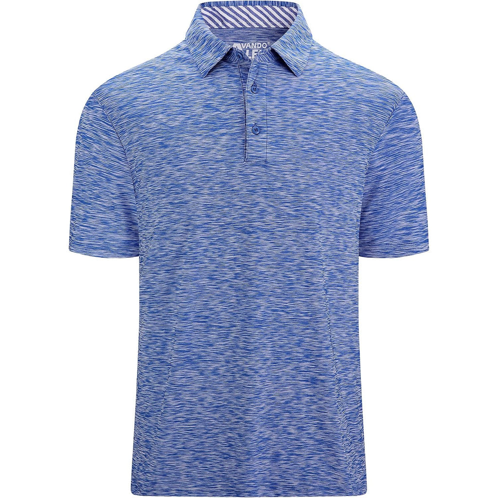 Alex Vando Mens Golf Shirt Moisture Wicking Quick-Dry Short Sleeve Polo | Upf40,Soft & Stretch,Sweat Resistant,Multi-Scene Sports & Office Apparel