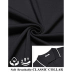 Coofandy Mens Polo Shirts Short Sleeve Casual Knit Polo Shirt Vintage Golf T Shirts Old Money Tops