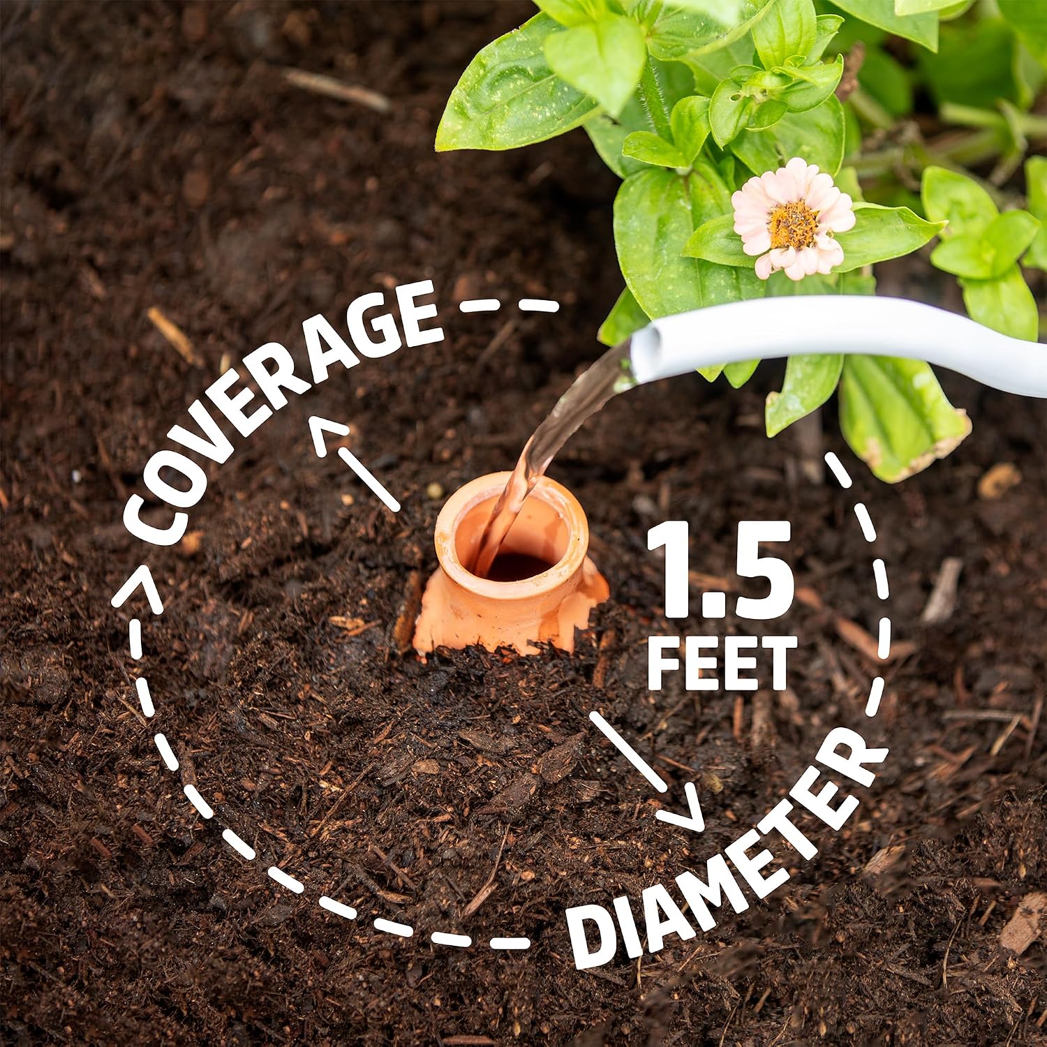 Back To The Roots Self-Watering Terracotta Olla Pot (Pack Of 3), 700Ml Provides 1 Week Of Precision Watering