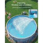 Poolhacker Original Pool Sprinkler Fountains For Above And In-Ground Pools, Adjustable Whale Tail Waterfall Wide Width For Relaxation & Cooling, 10-20 Degrees, Gray