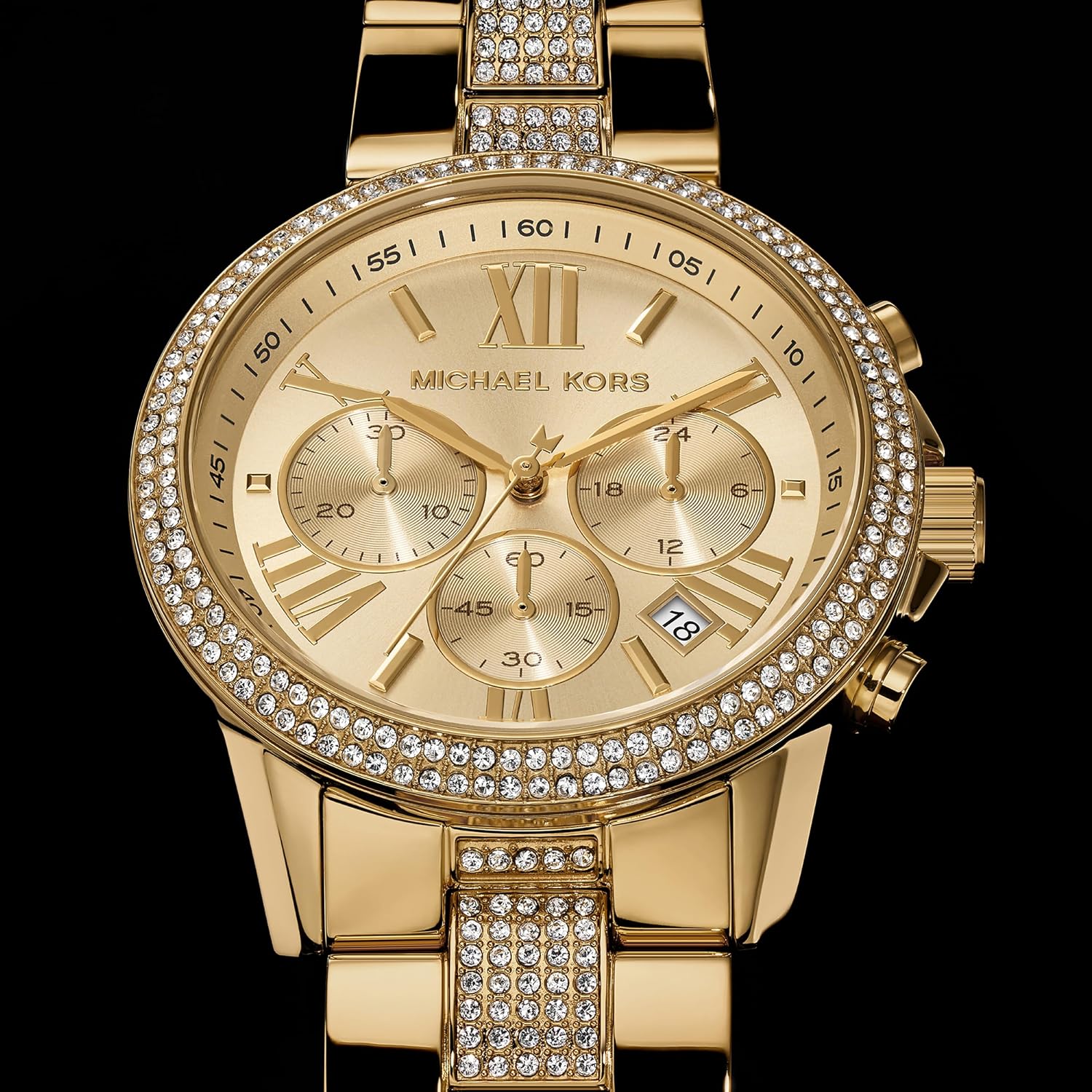 Michael Kors Brynn Women'S Watch, Stainless Steel And Pavé Crystal Watch For Women