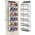 Clear Over The Door Hat Racks For Baseball Caps, Large Holds Up To 72 Caps Hat Storage Organizer For Closet Wall, Deep Pockets Hanging Hat Holder With 3 Hooks, Black