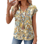 Lomon Women Silk Satin Tops Cap Short Sleeve Blouse V Neck Shirts Business Casual Outfits