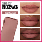 Maybelline Super Stay Ink Crayon Lipstick Makeup, Precision Tip Matte Lip Crayon With Built-In Sharpener, Longwear Up To 8Hrs, Trust Your Gut, Mauve Nude Pink, 1 Count