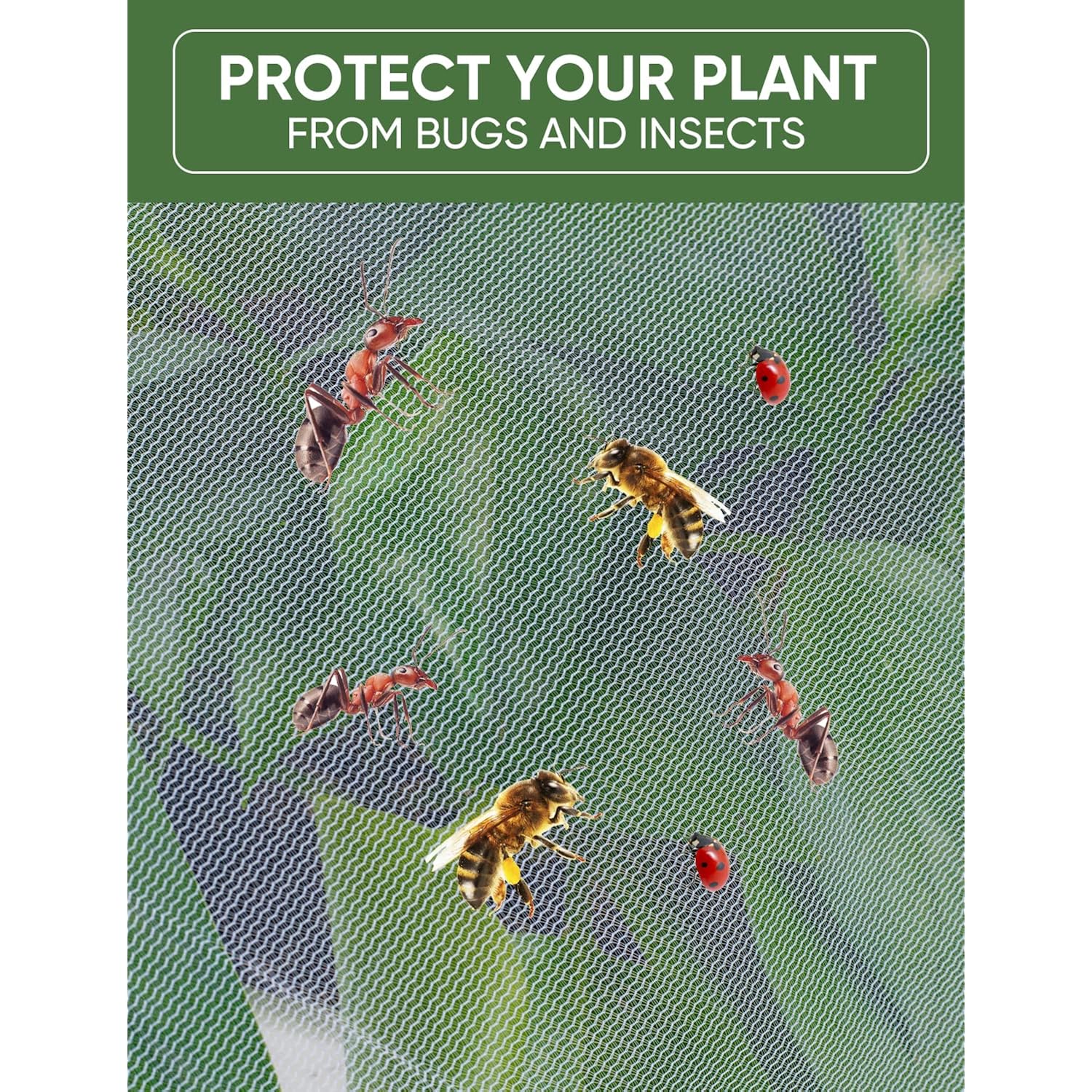 Bird Netting For Garden Protection - 4 Pack Garden Netting Pest Barrier With Drawstring,3.3Ft X 2.7Ft Mosquito Net Tomato Protective Cover Garden Plant Netting For Cicadas Vegetables Blueberry Bushes
